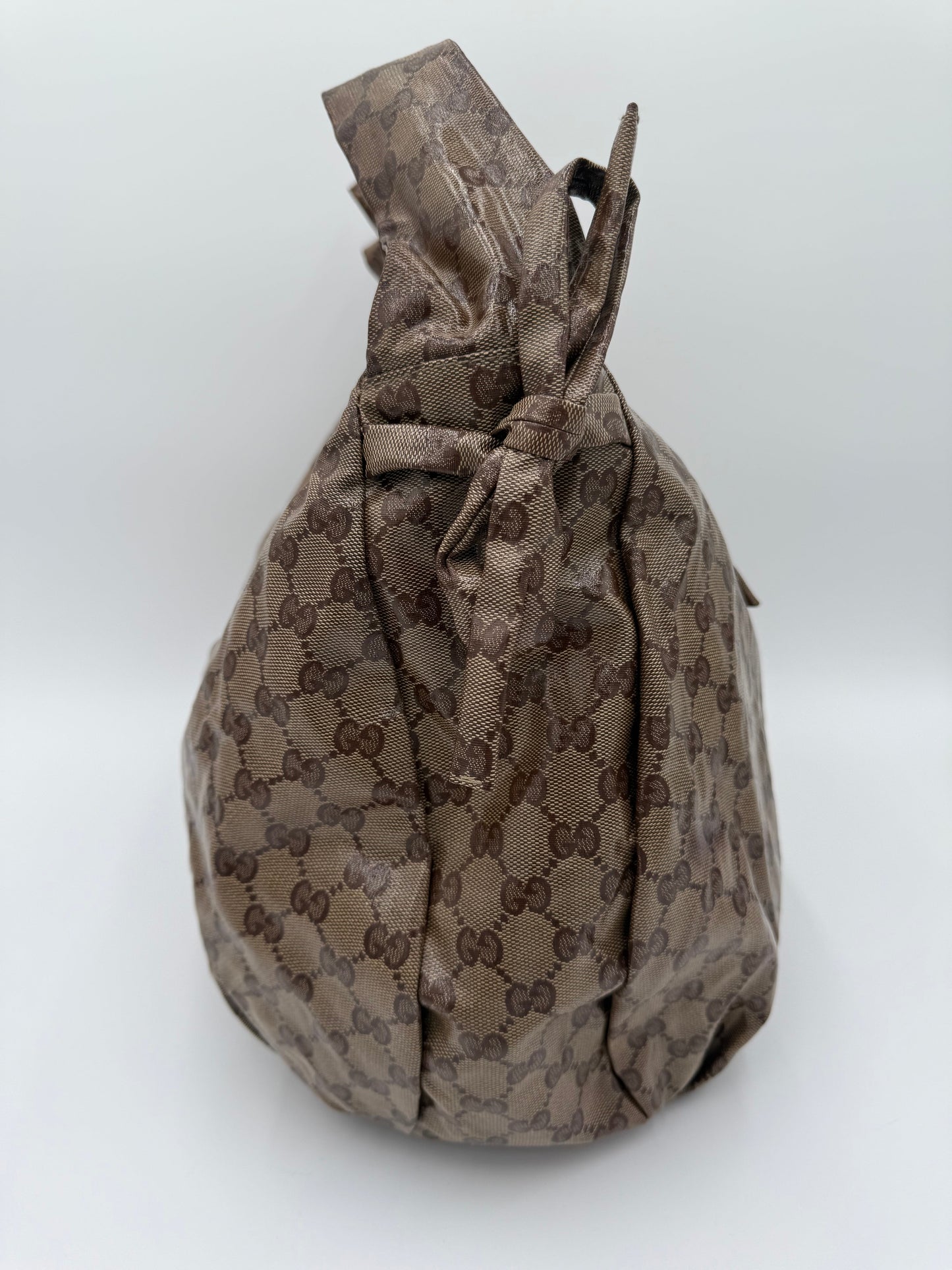 Handbag Luxury Designer By Gucci In Brown, Size:Large