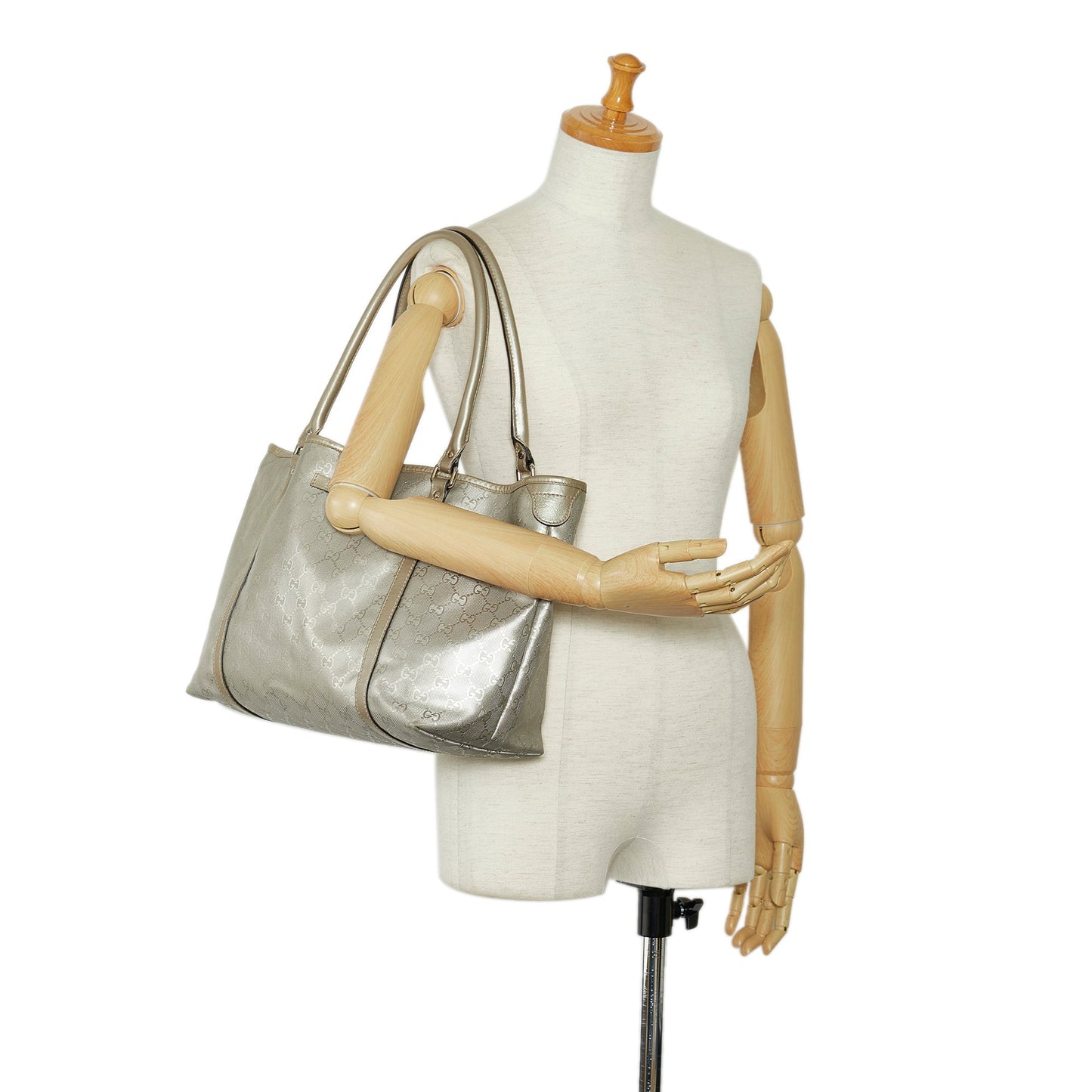 Silver Gucci GG Imprime Joy Tote Bag