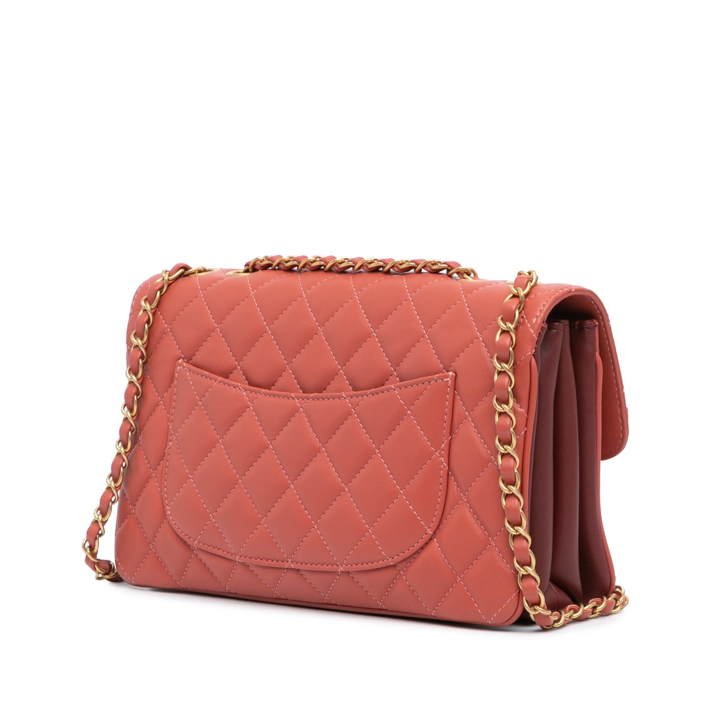 Pink Chanel Large Lambskin Daily Companion Flap Shoulder Bag