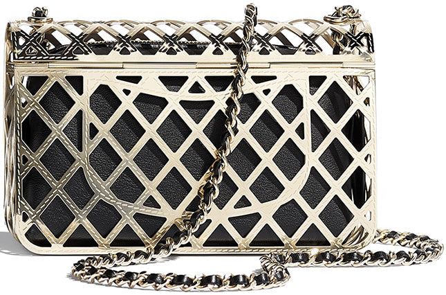 Chanel Mini Gold Classic Bag With Pouch