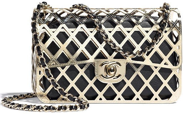 Chanel Mini Gold Classic Bag With Pouch