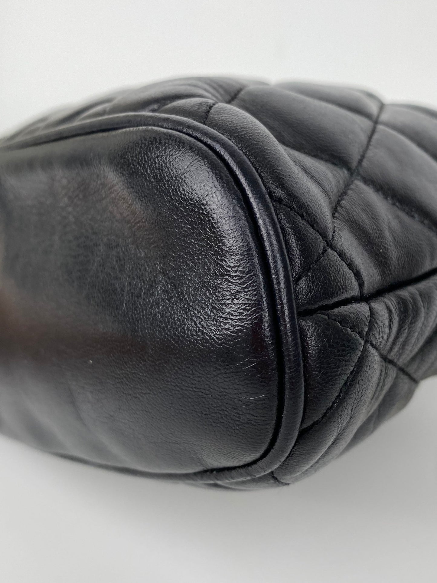Chanel Black Vintage 90s Lambskin Shoulder Bag