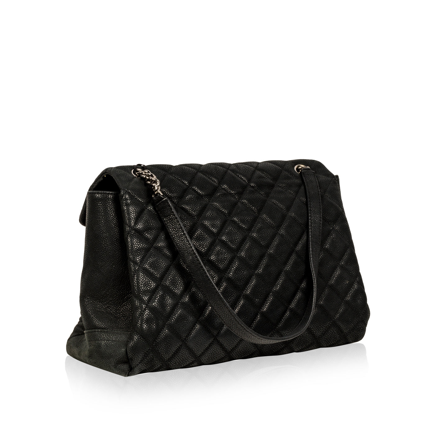 Accordion Shoulder Bag - Matte Caviar