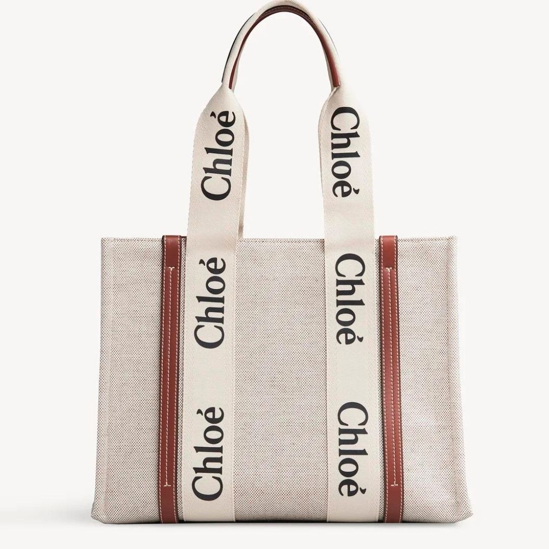 Chloé Woody logo-print tote bag