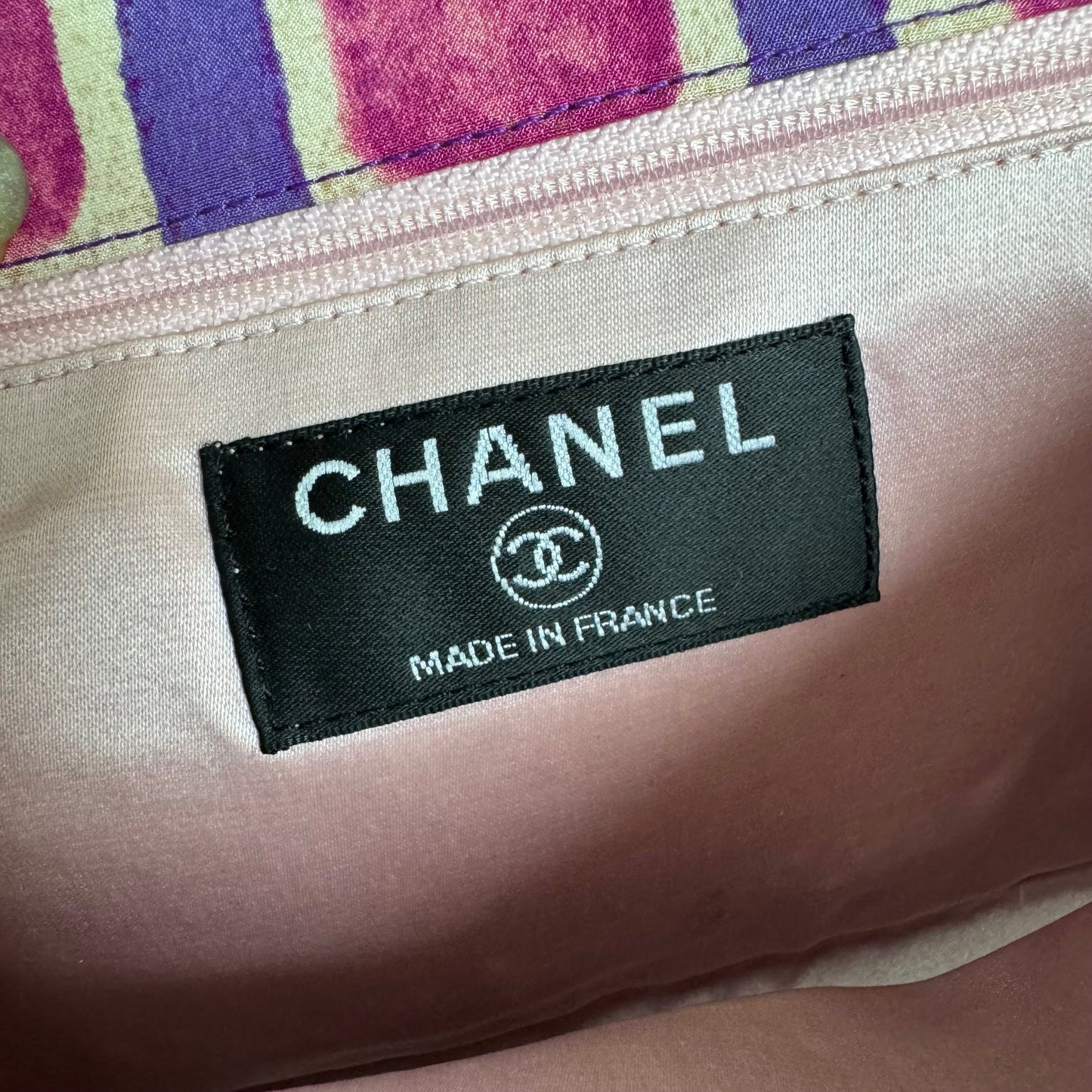 Chanel Flap Shoulder Bag Frame Purple Pink Cloth 2000-2002 Single Chain