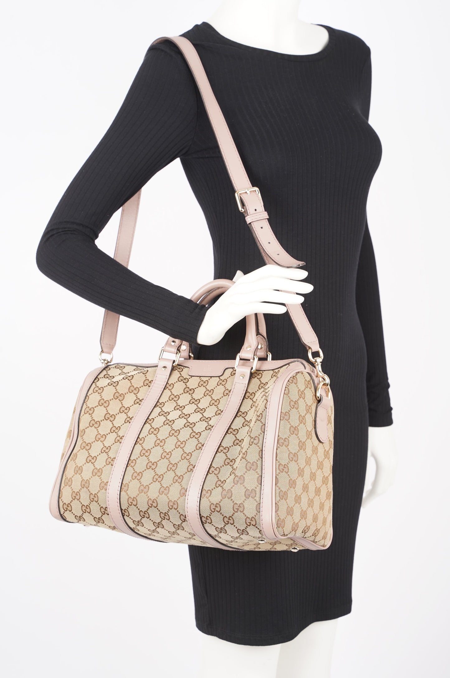 Gucci Womens Boston Bag Supreme / Pink Medium