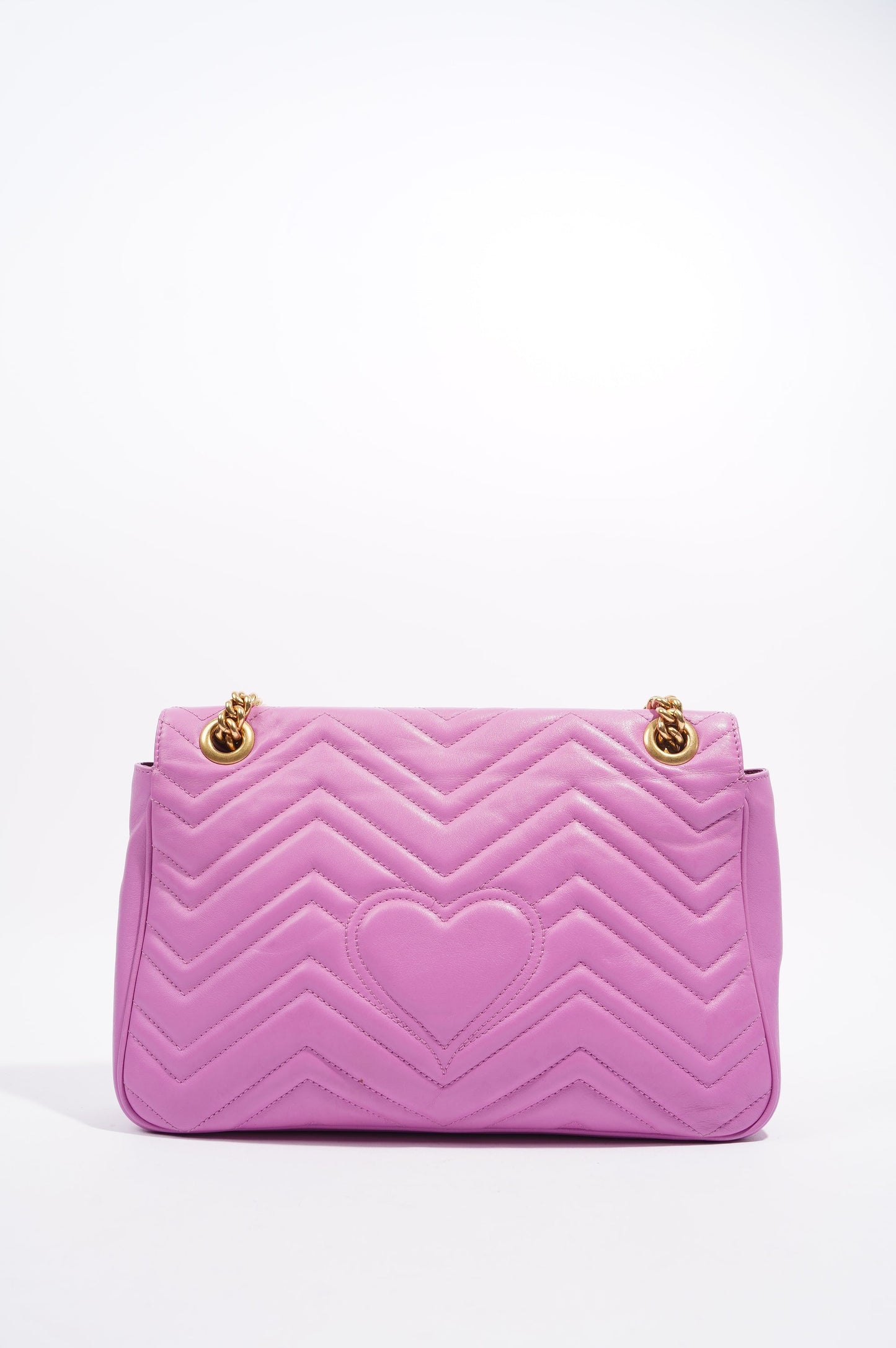 Gucci Womens Marmont Flap Pink Gold Medium