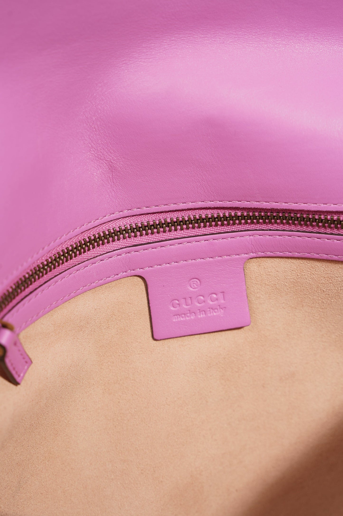 Gucci Womens Marmont Flap Pink Gold Medium