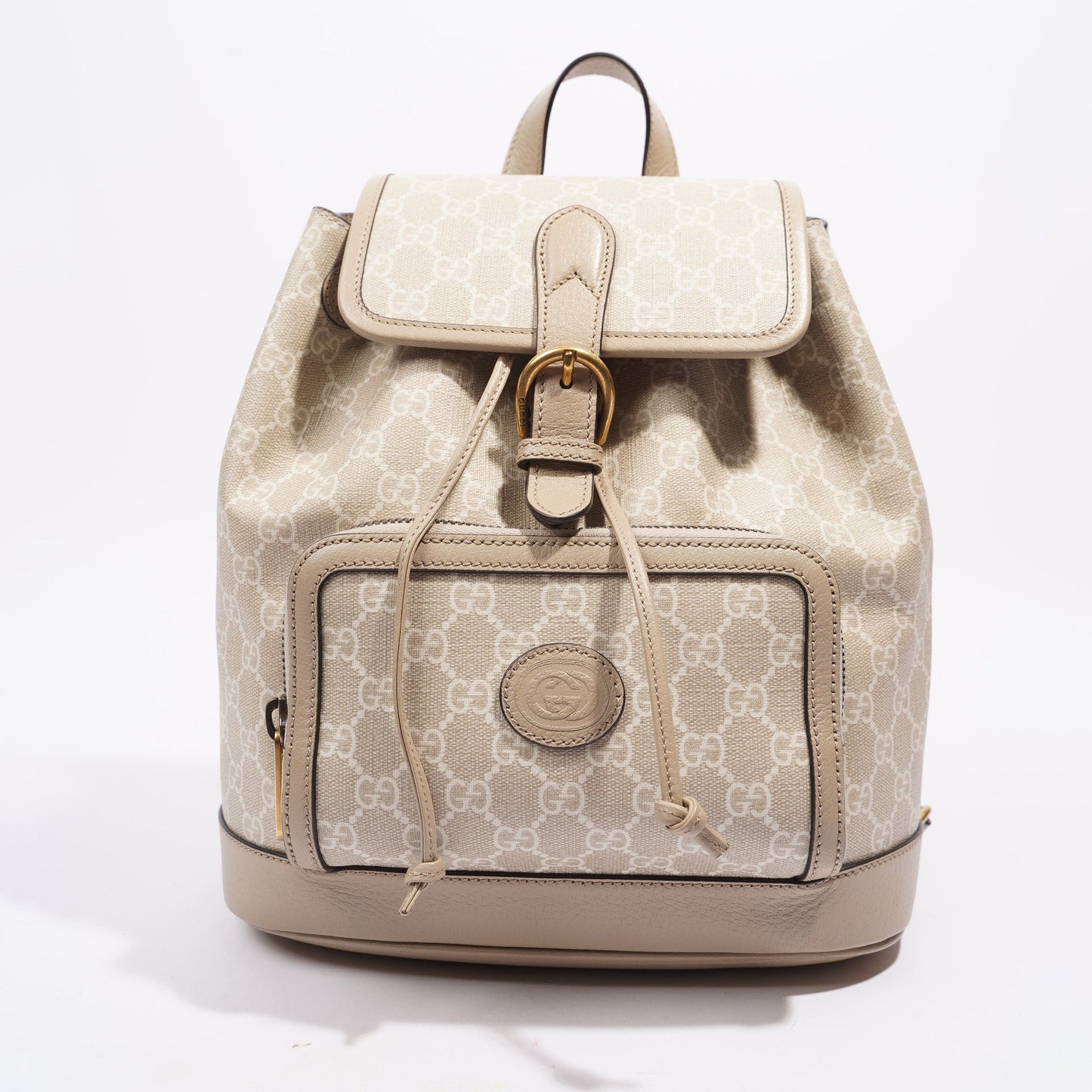 Gucci Interlocking G Backpack Beige / White Supreme Canvas