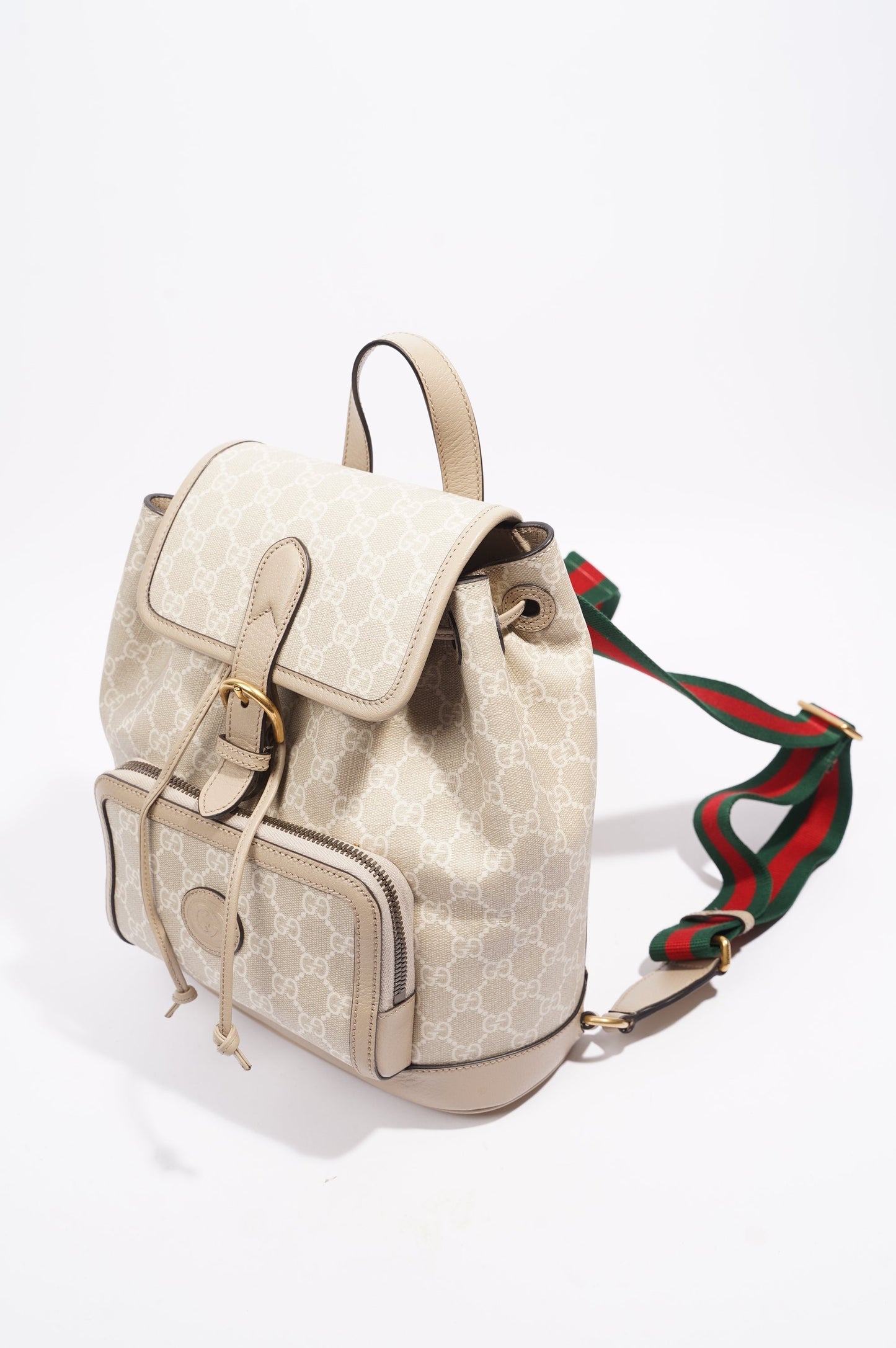 Gucci Interlocking G Backpack Beige / White Supreme Canvas