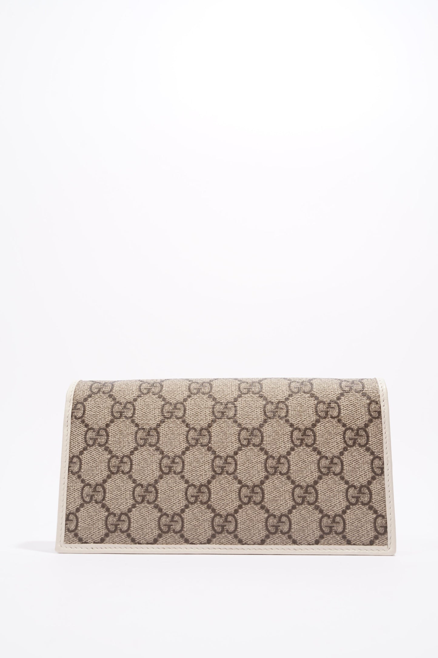 Gucci Womens Horsebit 1955 Wallet With Chain Supreme / White