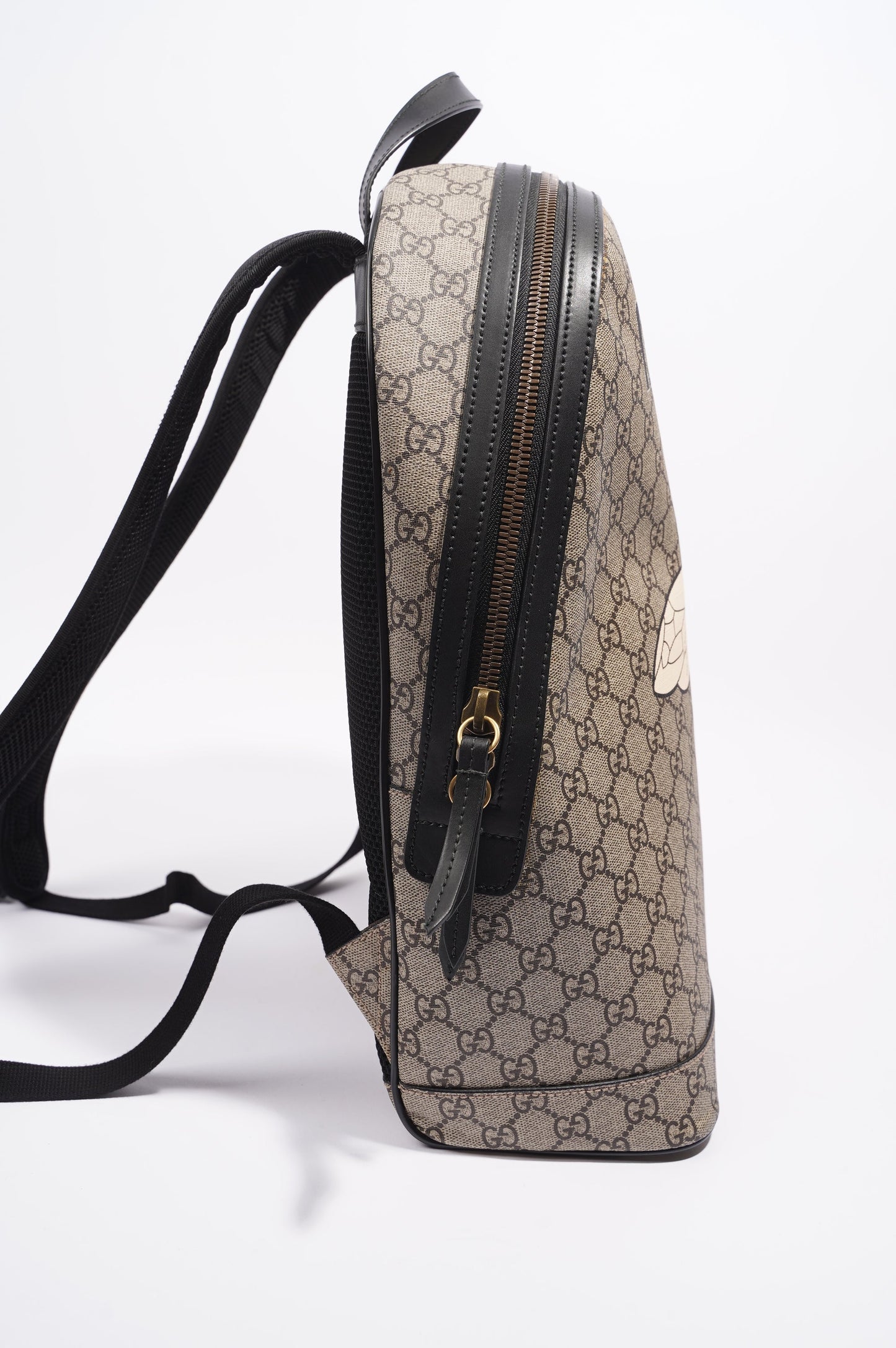 Gucci Womens Bee Backpack Brown Canvas