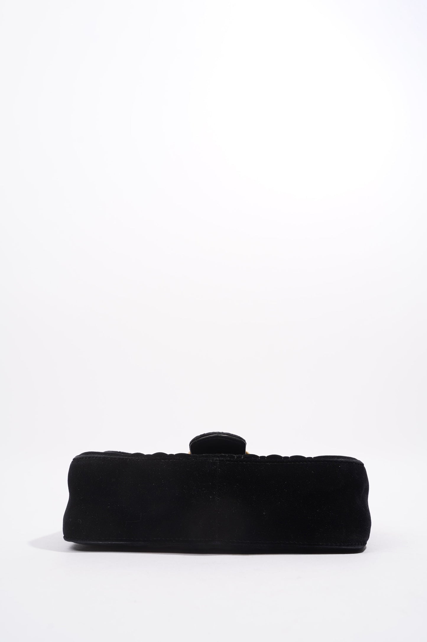 Gucci Womens Marmont Flap Bag Black Velvet Mini