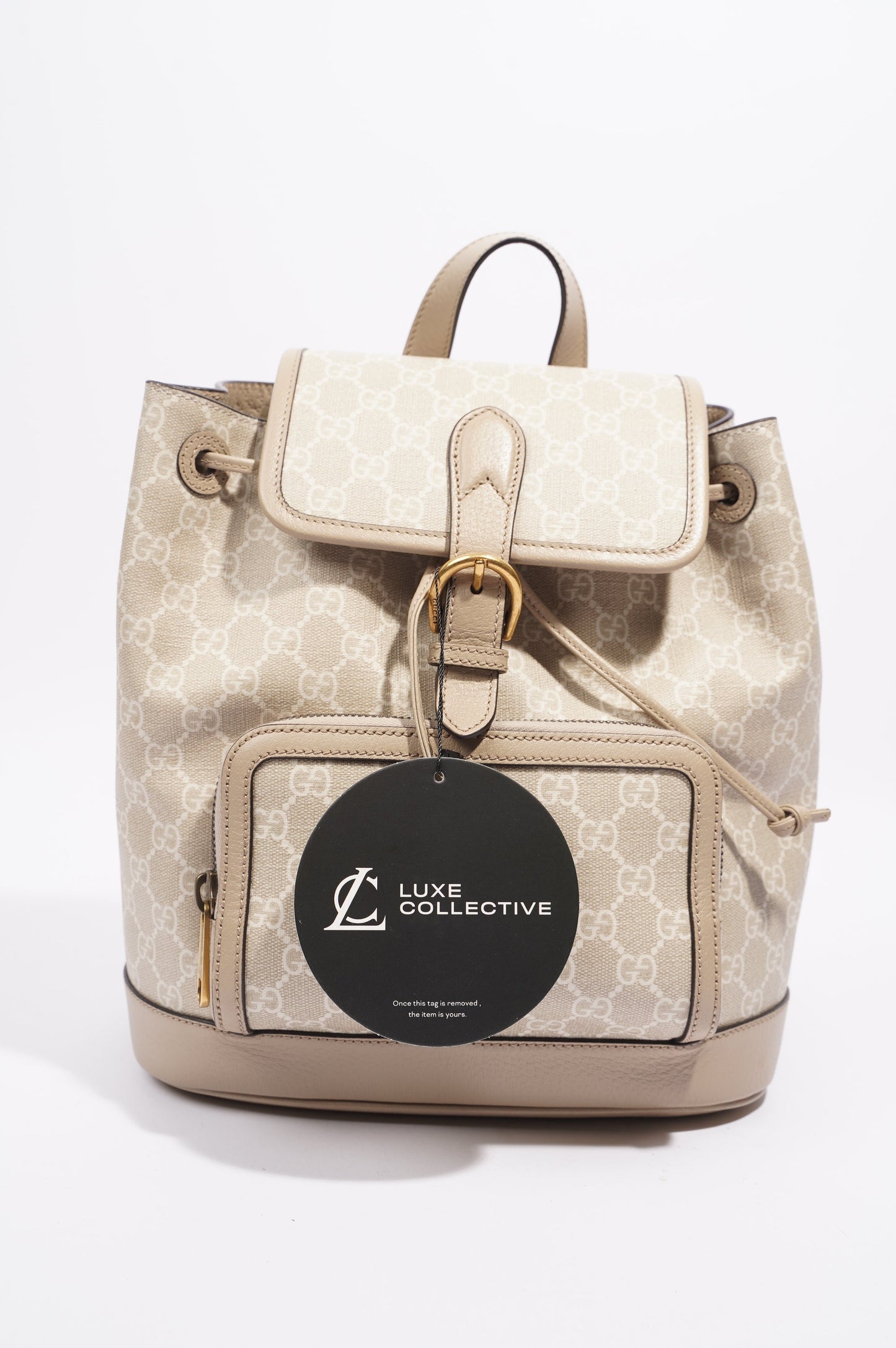 Gucci Interlocking G Backpack Beige / White Supreme Canvas