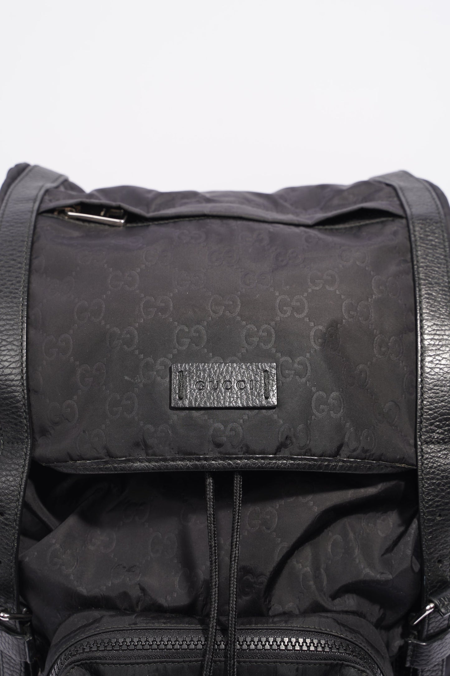Gucci Vintage Nylon Backpack Black