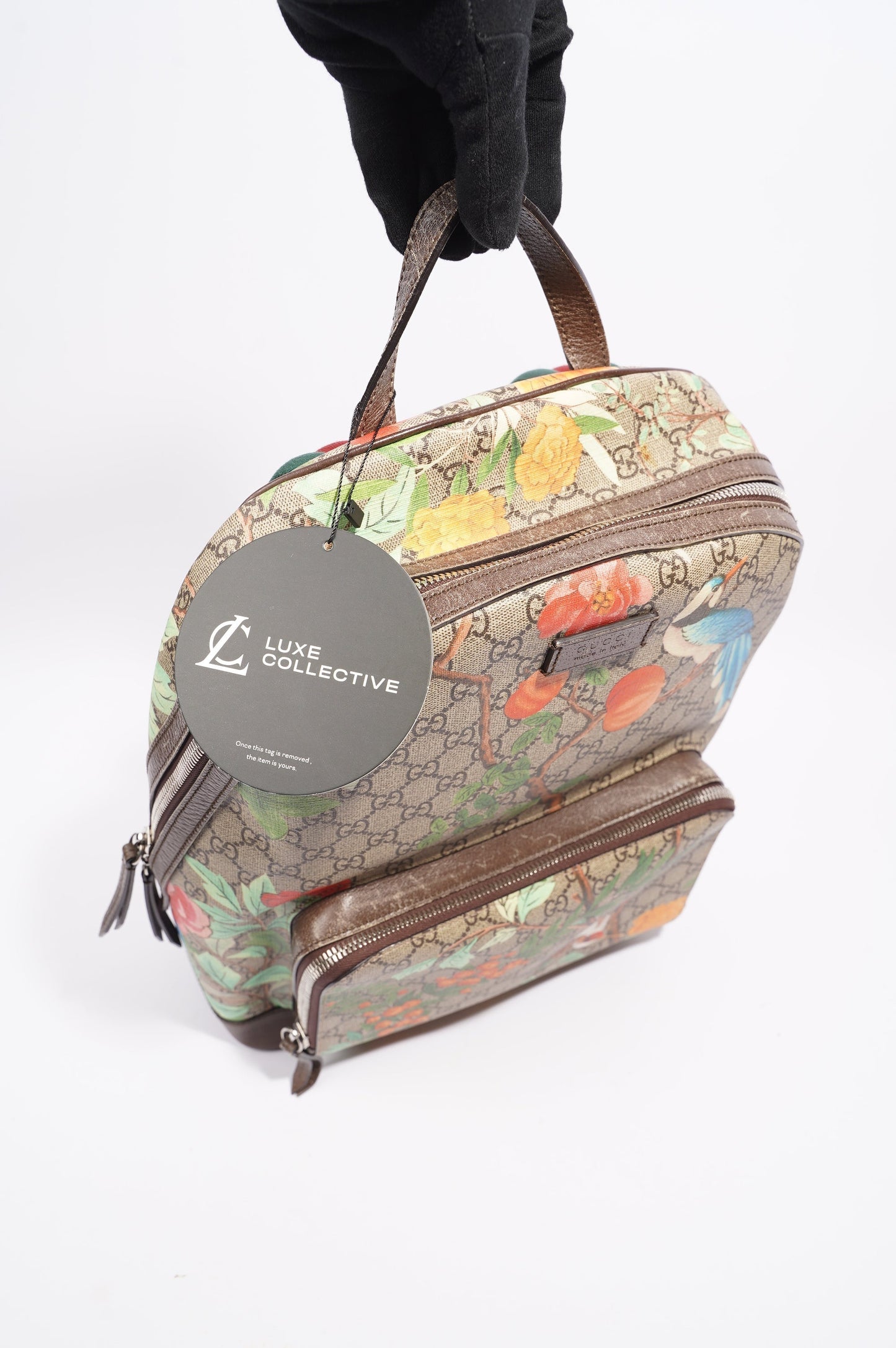 Gucci Womens GG Supreme Backpack Supreme / Floral