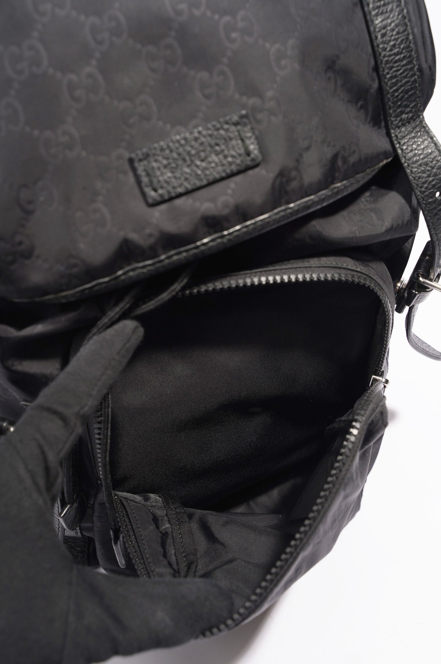 Gucci Vintage Nylon Backpack Black