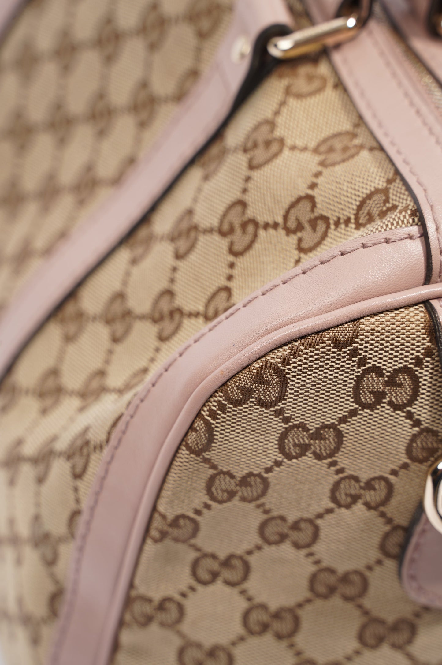 Gucci Womens Boston Bag Supreme / Pink Medium