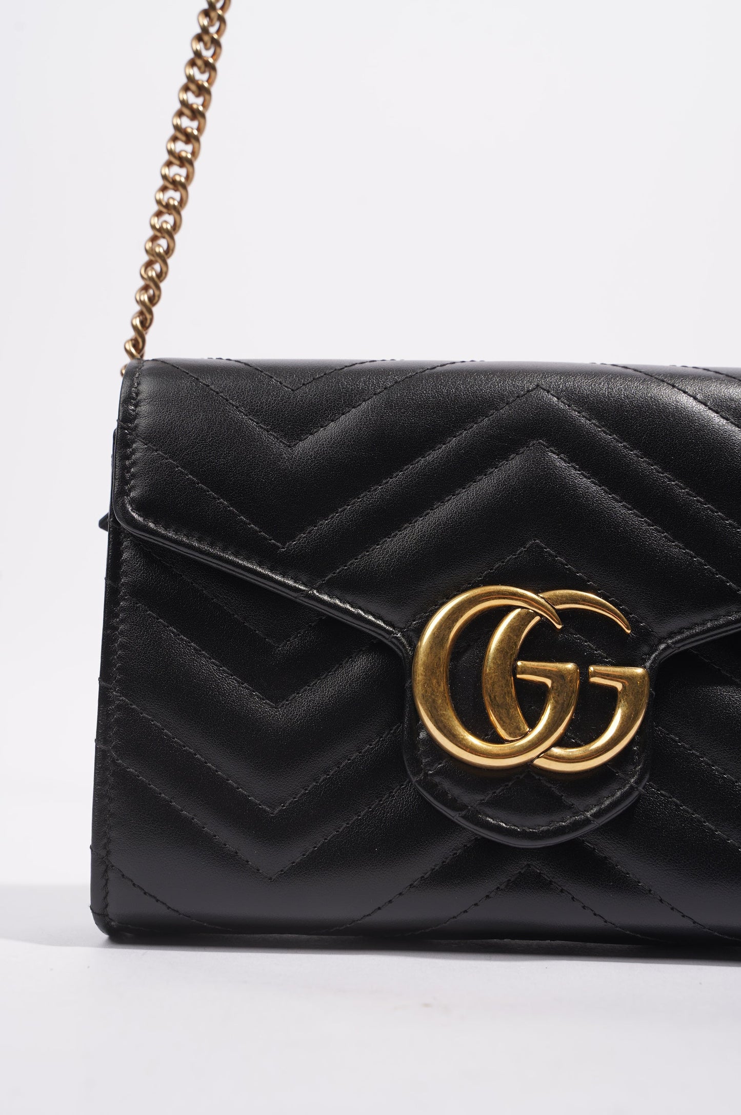 Gucci Womens GG Marmont Bag Black Matelasse Mini