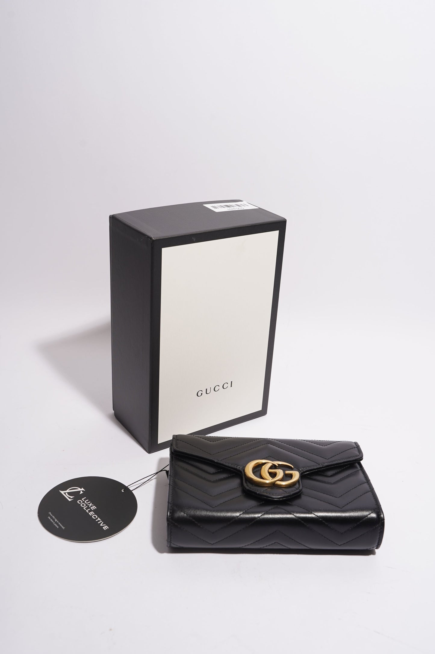 Gucci Womens GG Marmont Bag Black Matelasse Mini