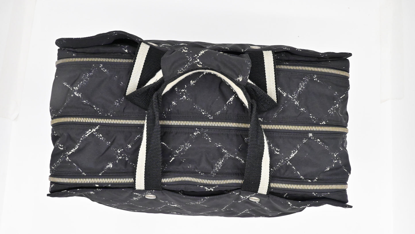 Chanel Travel Line Travel Bag in Black Nylon