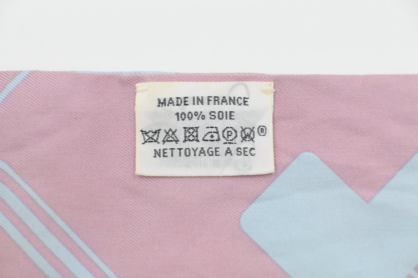 Hermes Twilly in Pale Blue and Pink Silk