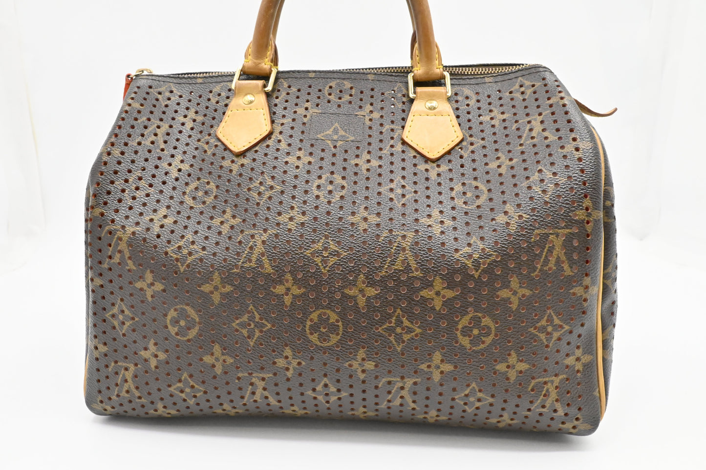 Louis Vuitton Speedy 30 in Orange and Perforated Monogram Canvas