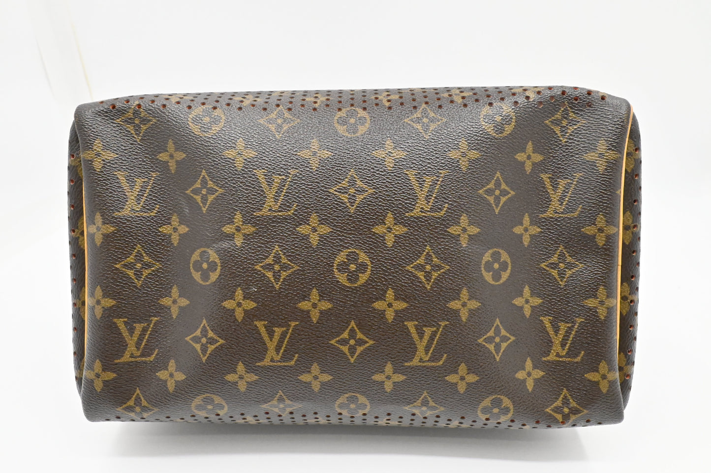 Louis Vuitton Speedy 30 in Orange and Perforated Monogram Canvas