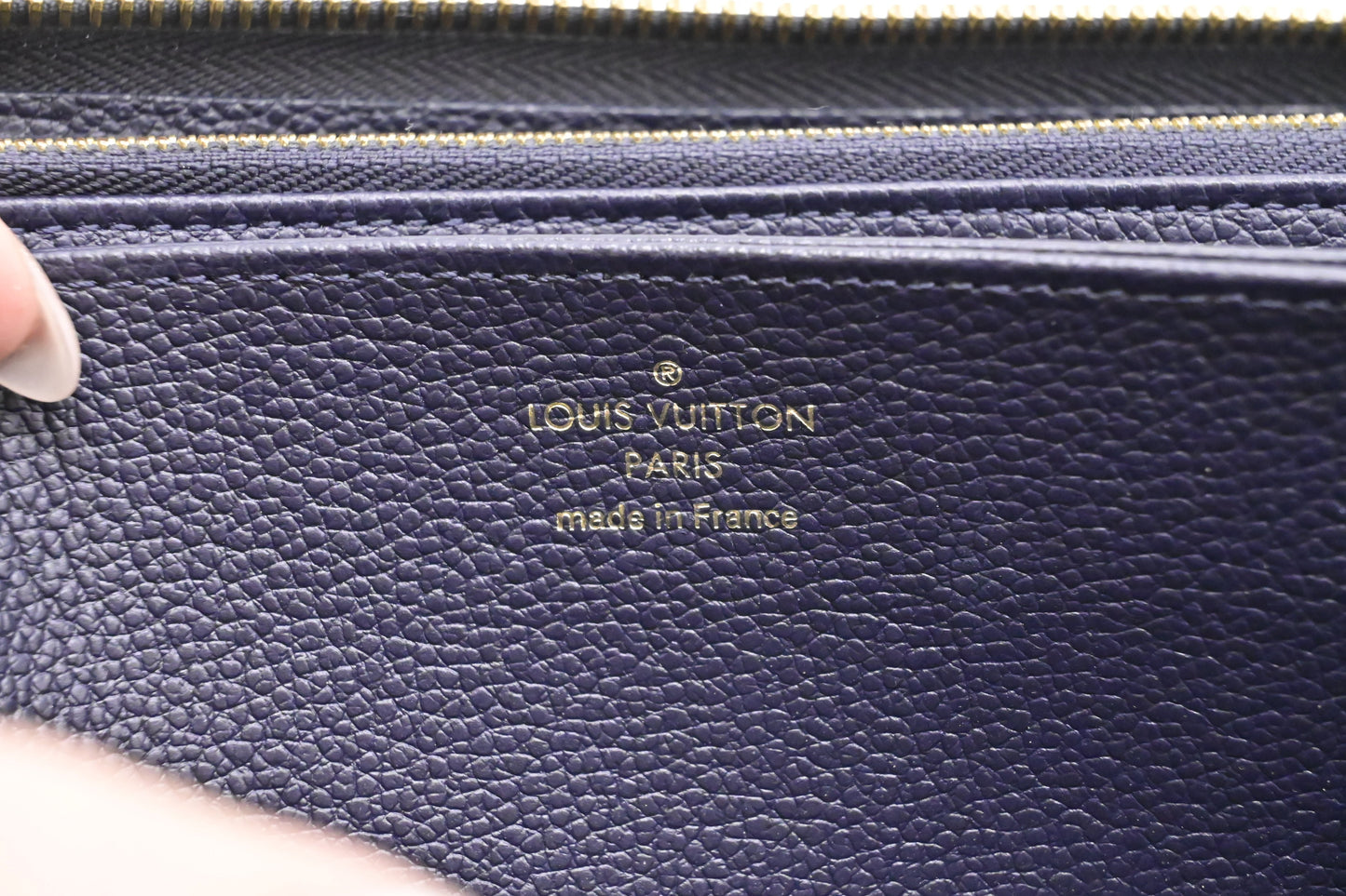 Louis Vuitton Zippy Long Wallet in Marine Rouge Empreinte Leather
