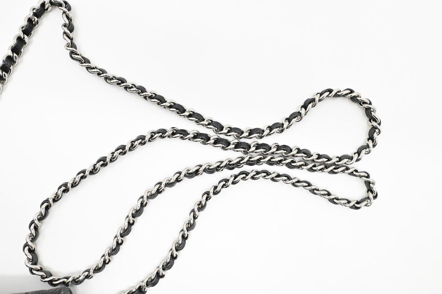 Chanel Wallet on Chain in Black Mattelassé Caviar Leather