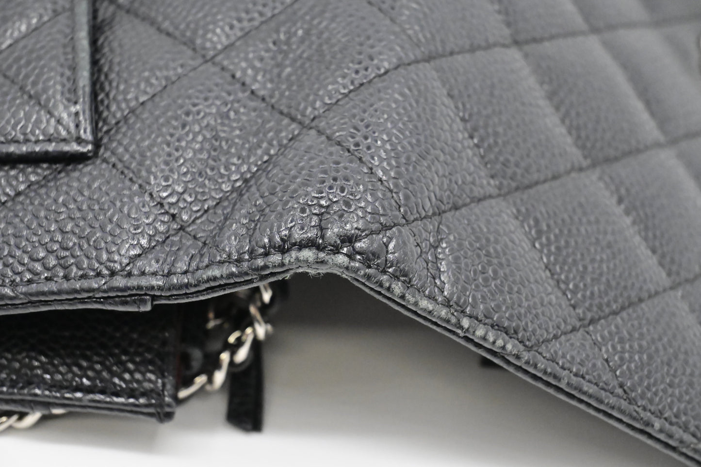 Chanel Wallet on Chain in Black Mattelassé Caviar Leather