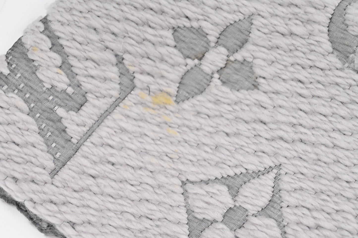 Louis Vuitton Logomania Scarf in Gray Wool and Silk