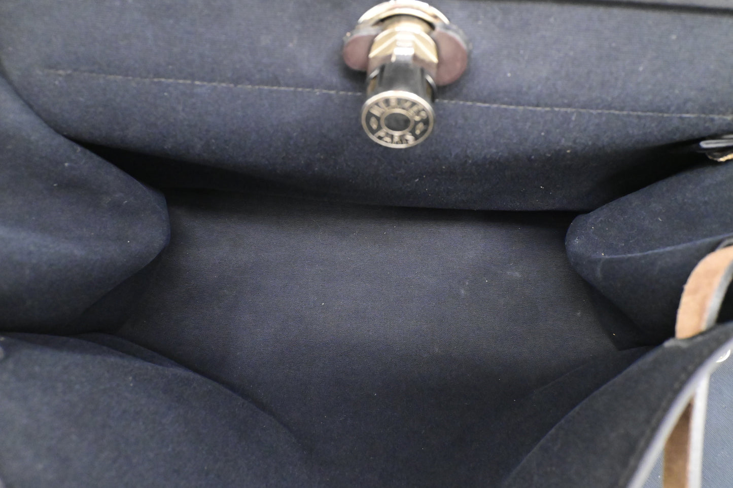 Hermes Herbag Zip 36 in Black Canvas