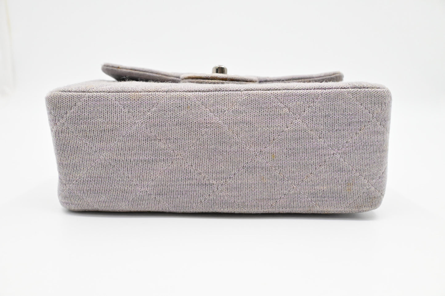 Chanel Mini Square in Lavender Gray Cotton Canvas