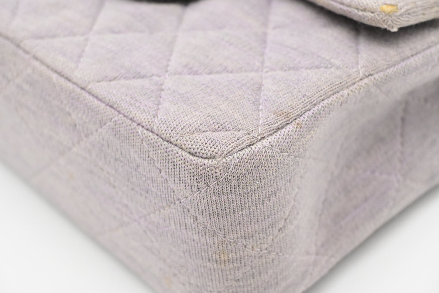 Chanel Mini Square in Lavender Gray Cotton Canvas
