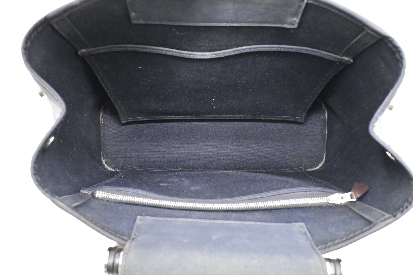 Hermes Cabag Elan PM in Navy Blue Canvas