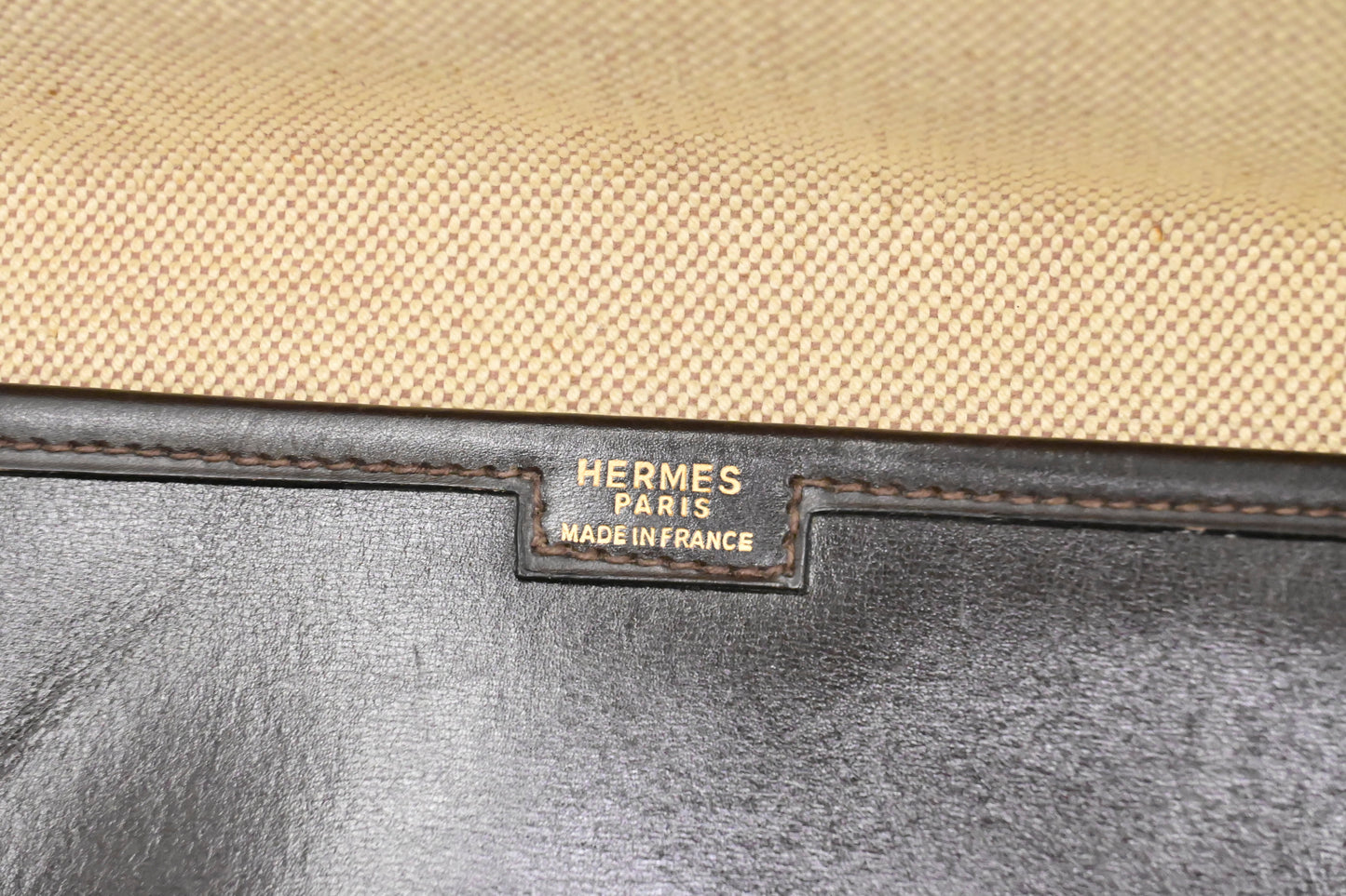 Hermes Jige GM in Dark Brown Box Calf Leather