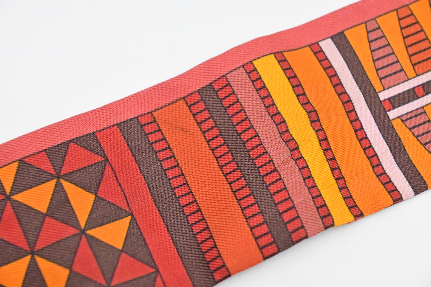 Hermes 'Pelage et Camouflage' Twilly in Red Silk