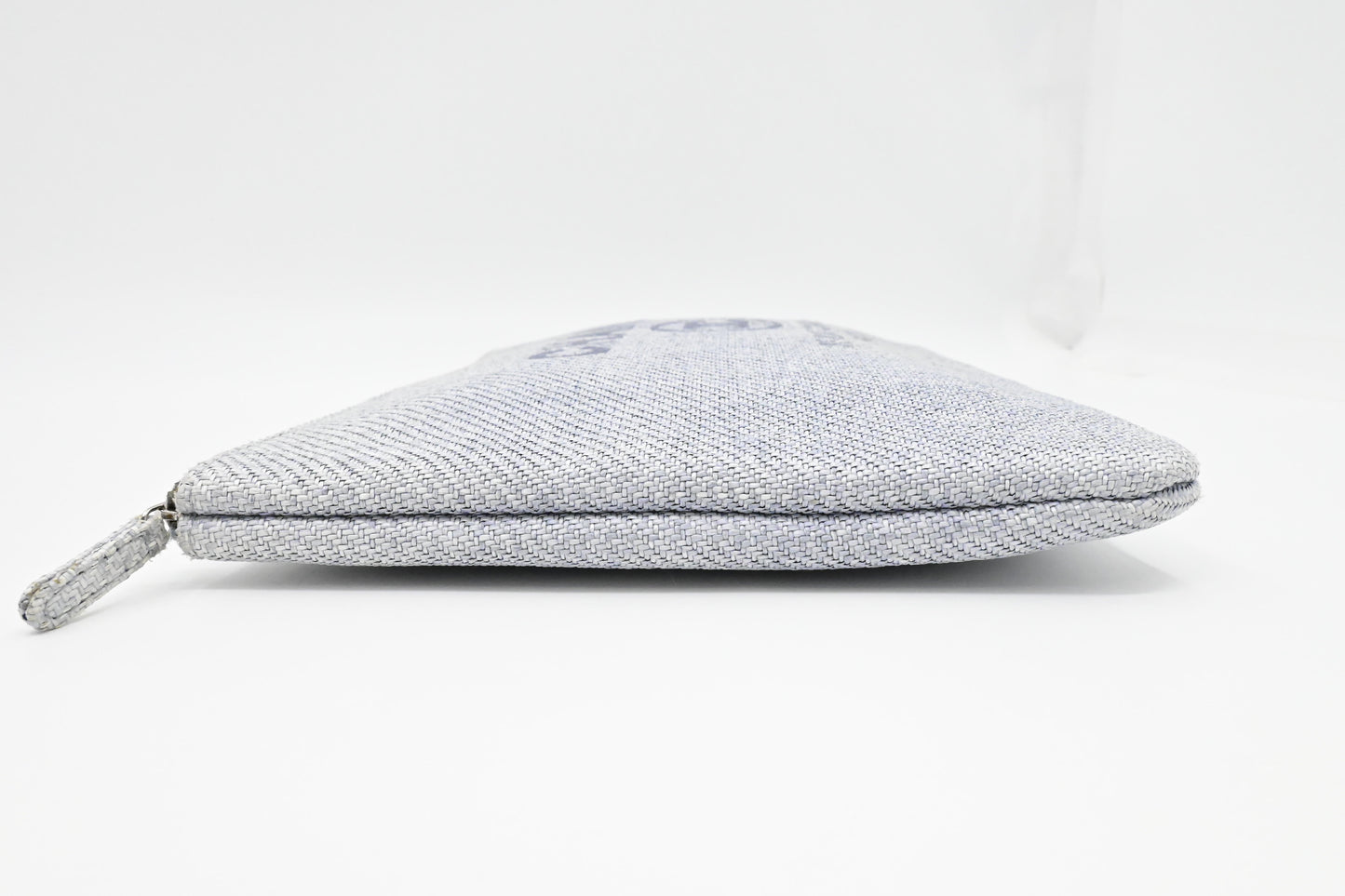 Chanel Deauville Clutch in Grey Canvas