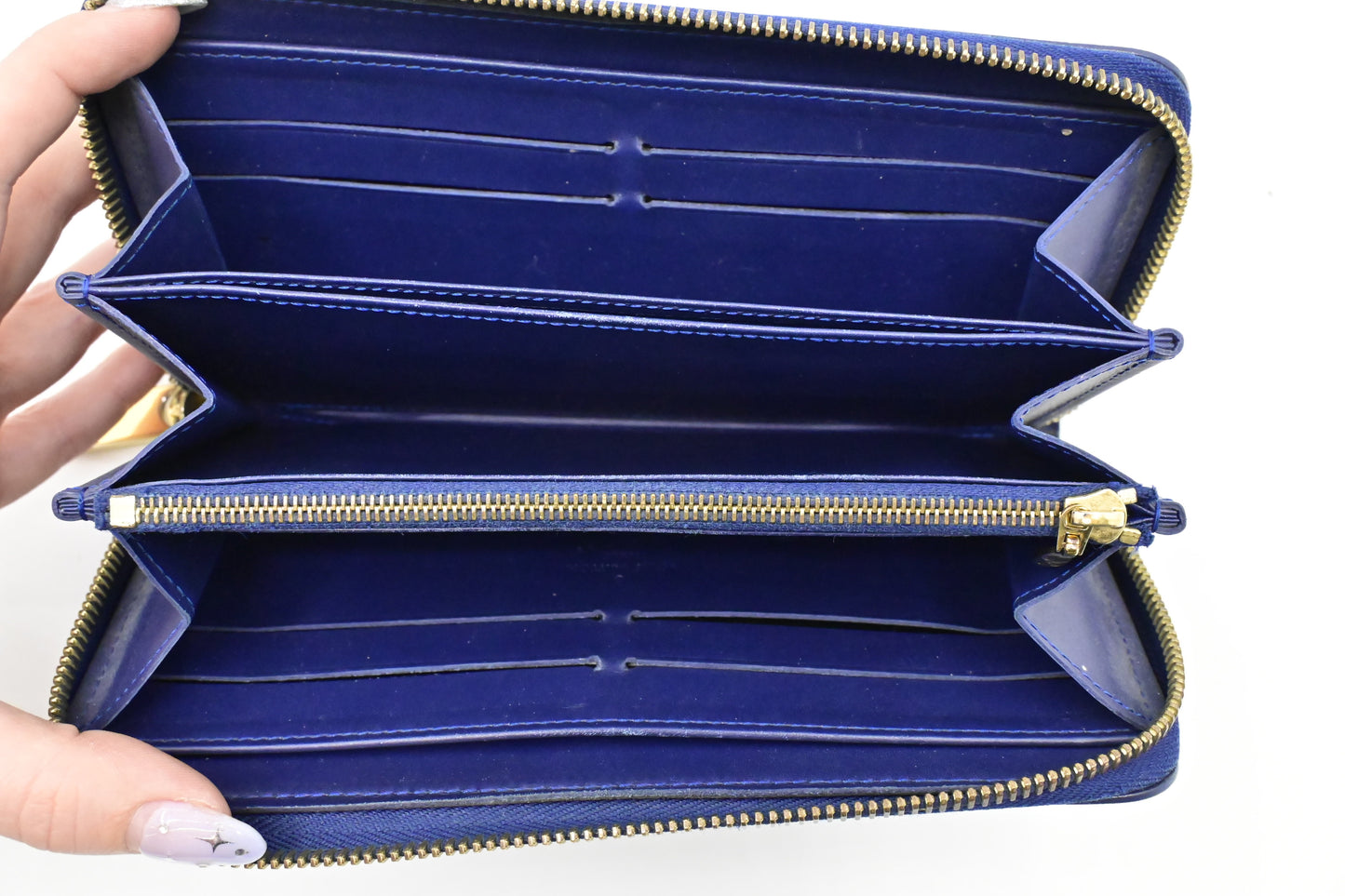 Louis Vuitton Long Zippy Wallet in Ikat Grand Blue Vernis Leather