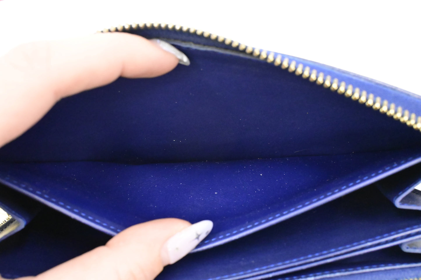Louis Vuitton Long Zippy Wallet in Ikat Grand Blue Vernis Leather