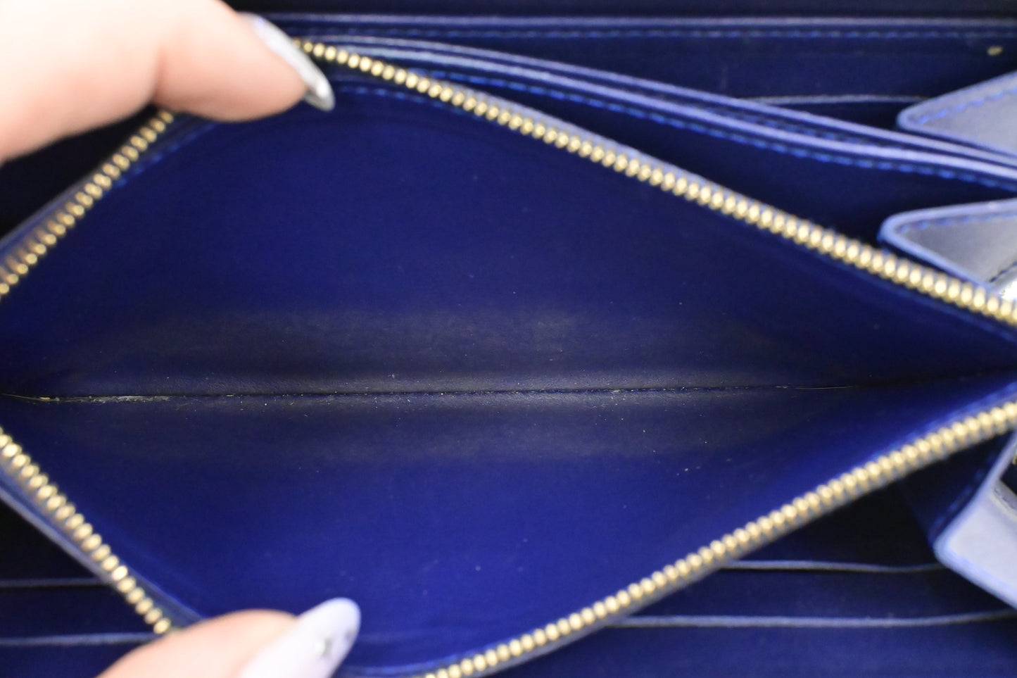 Louis Vuitton Long Zippy Wallet in Ikat Grand Blue Vernis Leather