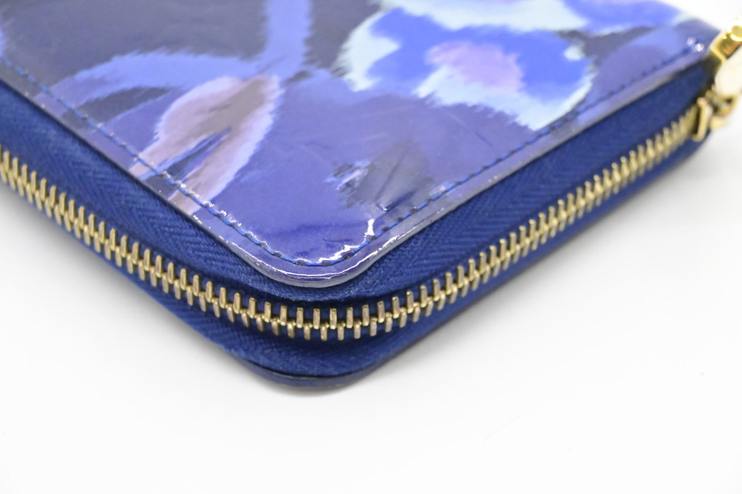 Louis Vuitton Long Zippy Wallet in Ikat Grand Blue Vernis Leather