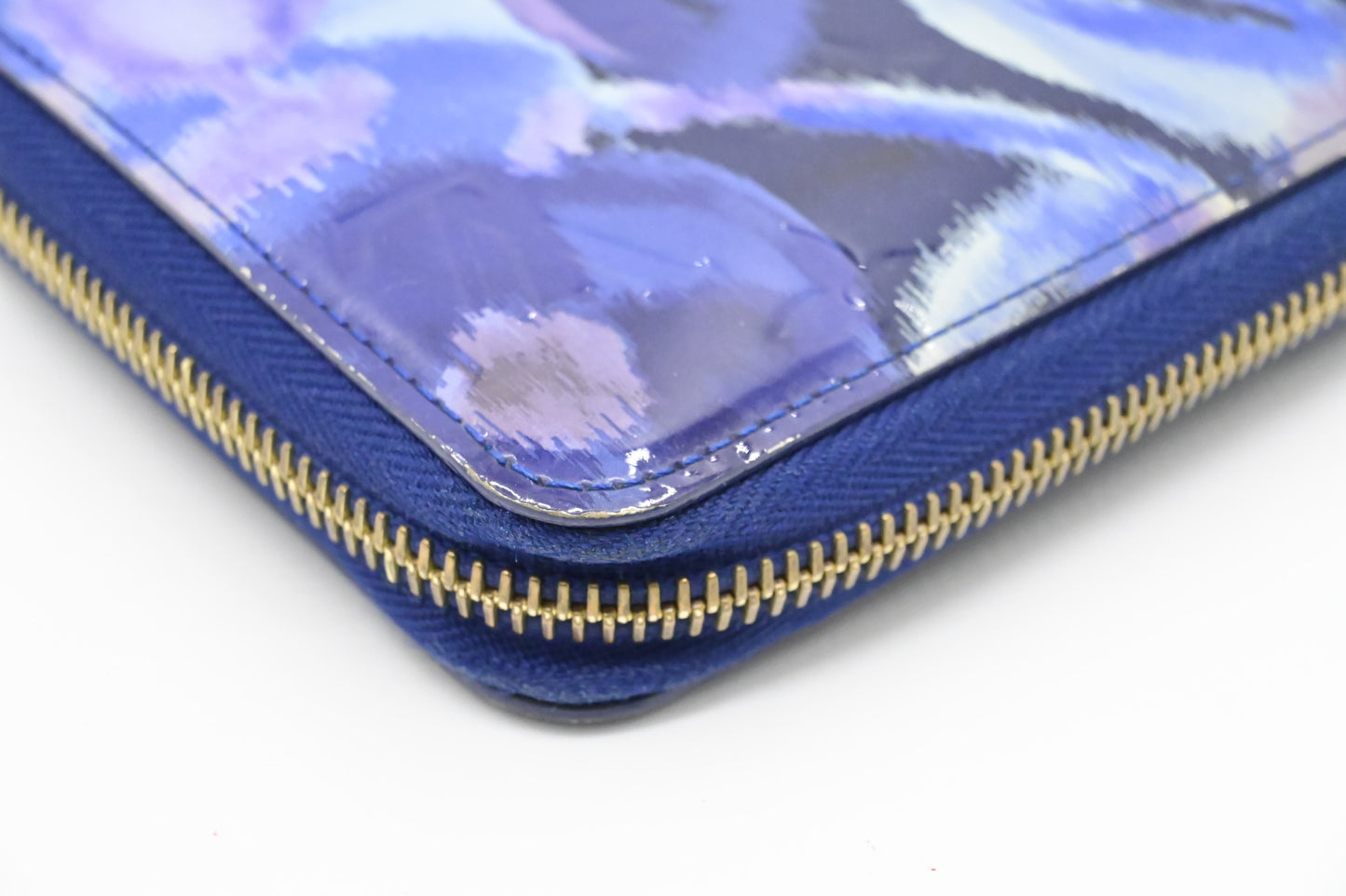 Louis Vuitton Long Zippy Wallet in Ikat Grand Blue Vernis Leather