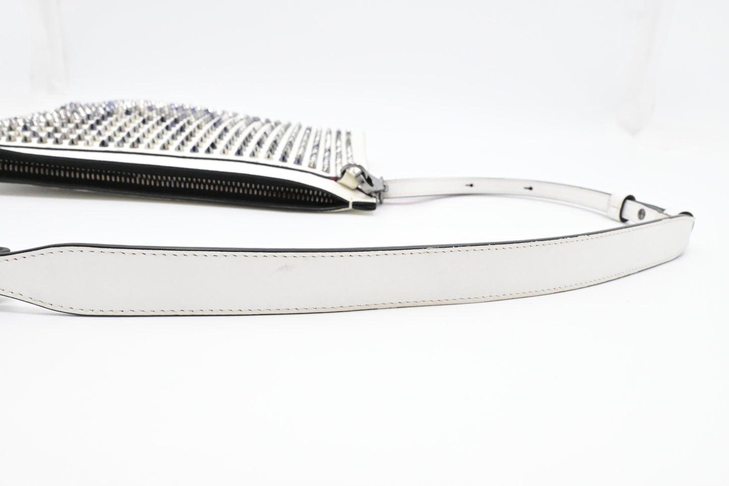 Louboutin Skypouch Crossbody in White Leather
