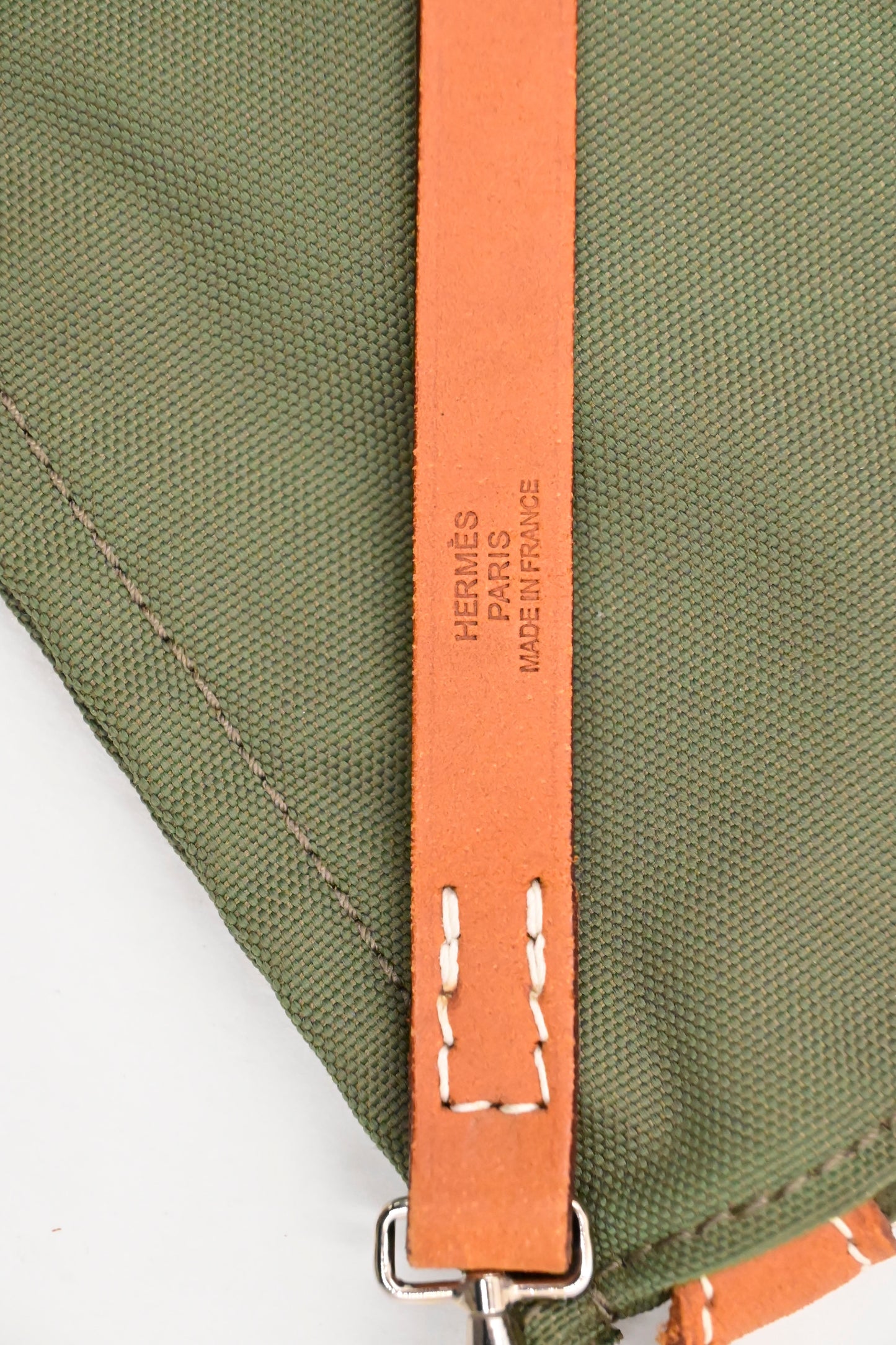 Hermes Fourre Tout de Cavalier in Orange Canvas