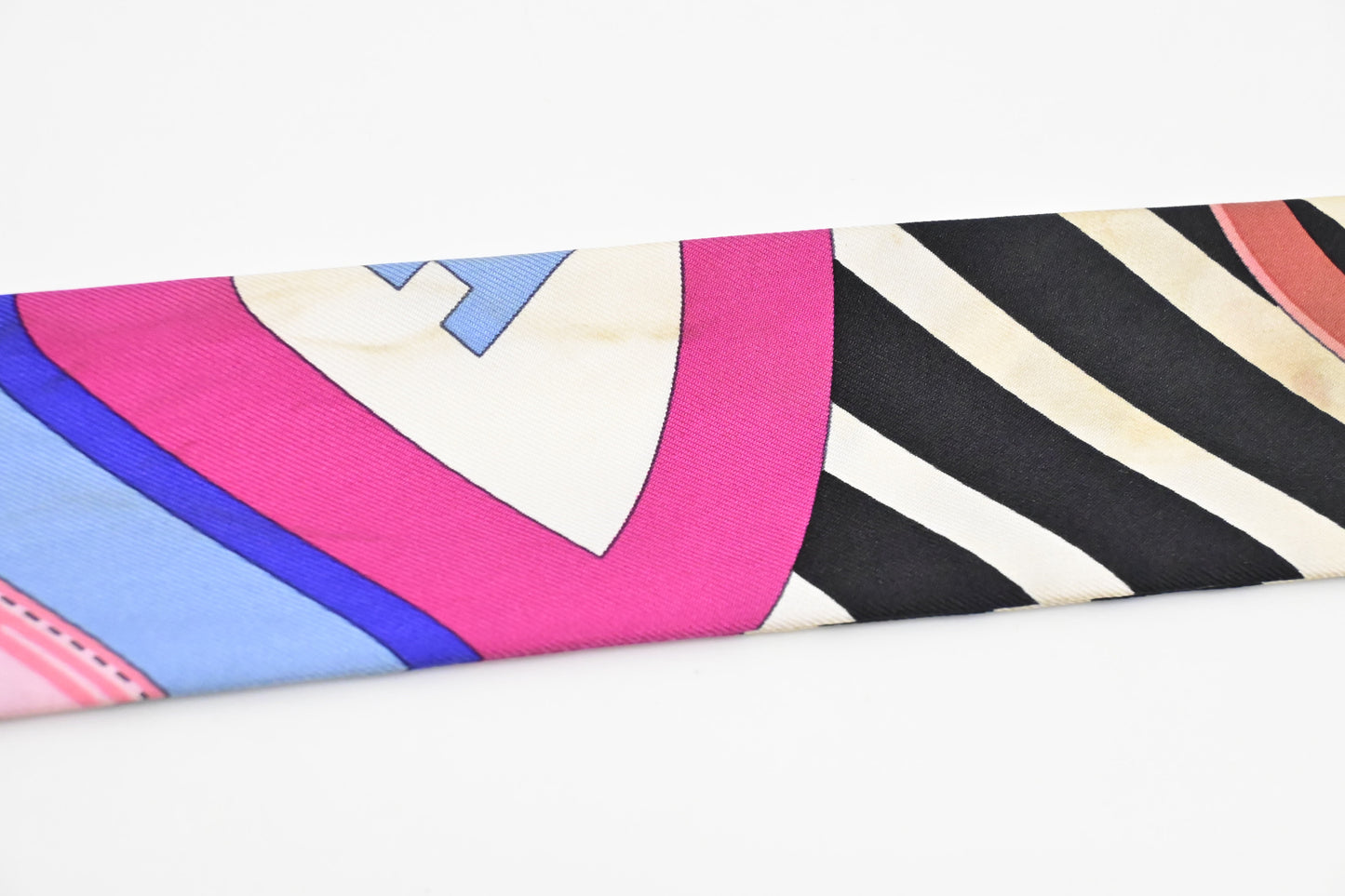 Hermes Twilly in Blue, Fuschia and Black Silk