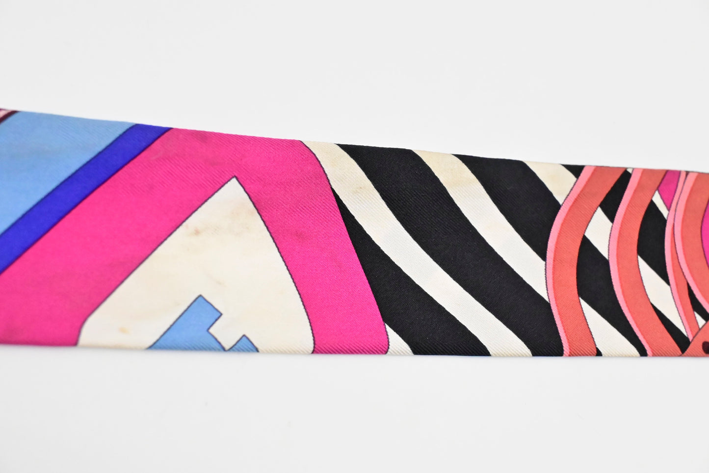 Hermes Twilly in Blue, Fuschia and Black Silk