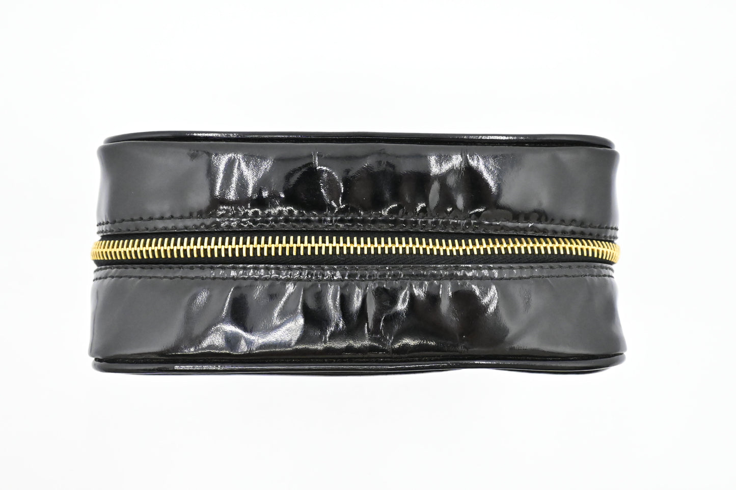 Chanel Cosmetics Pouch in Black Patent Leather