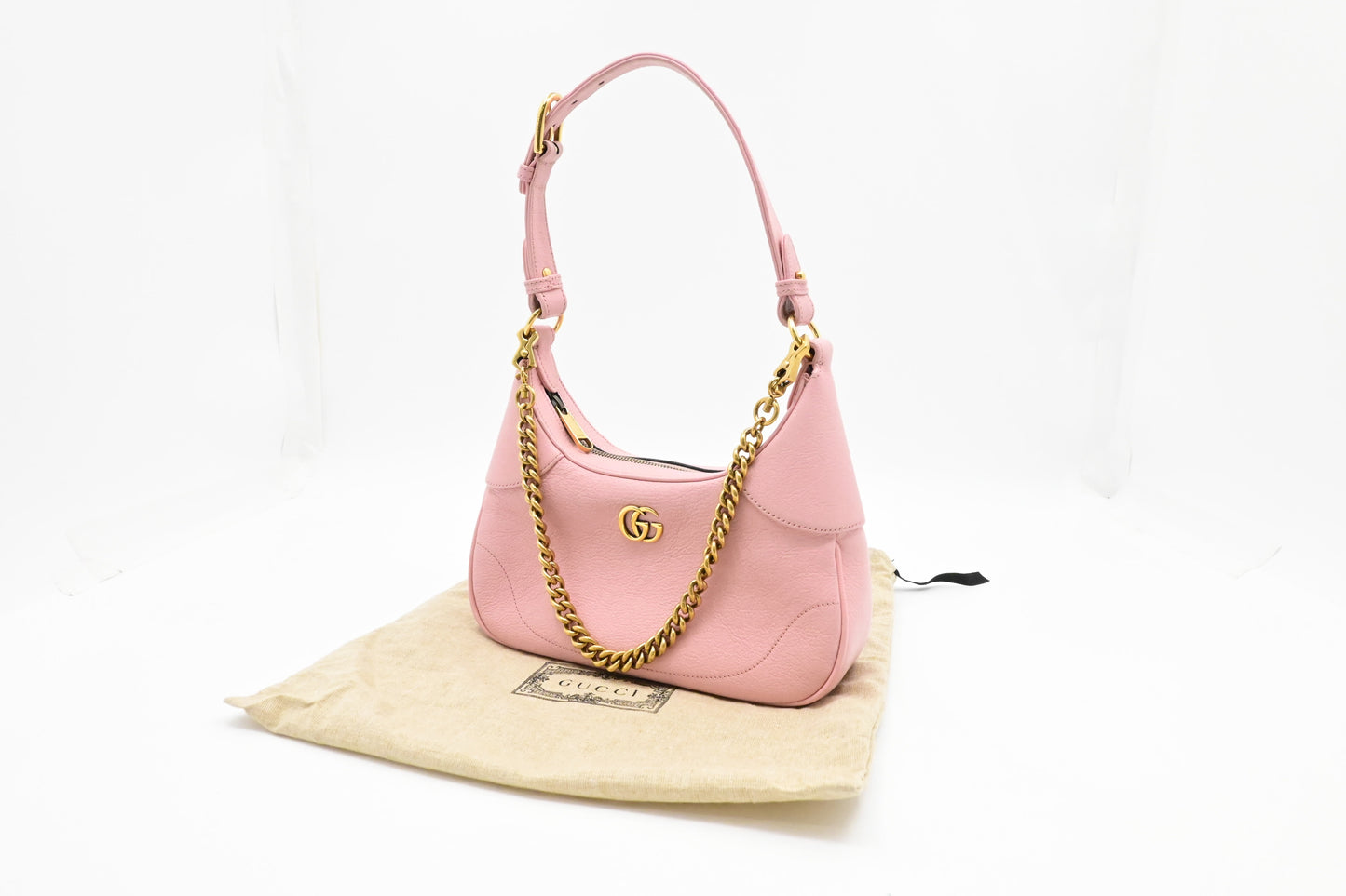Gucci Aphrodite Shoulder Bag in Pink Leather
